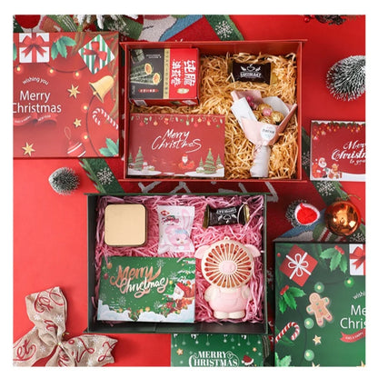 Caixa de Presente Ornamental Conjunto de 2 Caixas Grandes Natal com Tampa Presentes