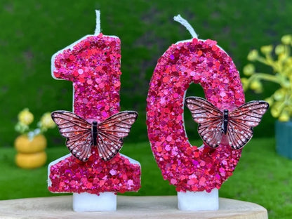 Velas com número de aniversário de 7 cm, velas de aniversário, design 3D, bolo aniversário