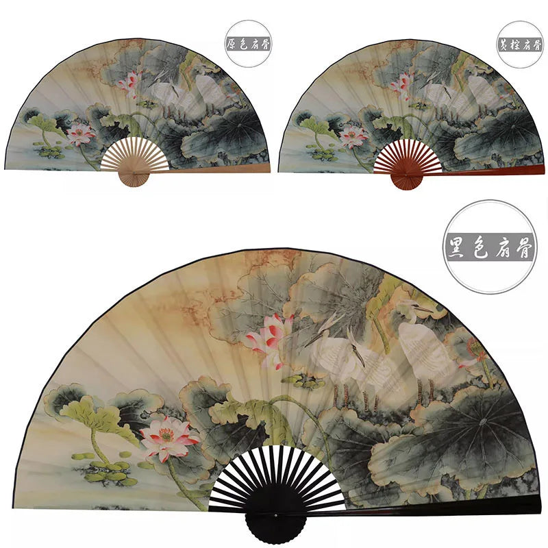 Grande Leque Pendurado, Decoração de Parede de Fundo, Leque Pendurado Artesanal