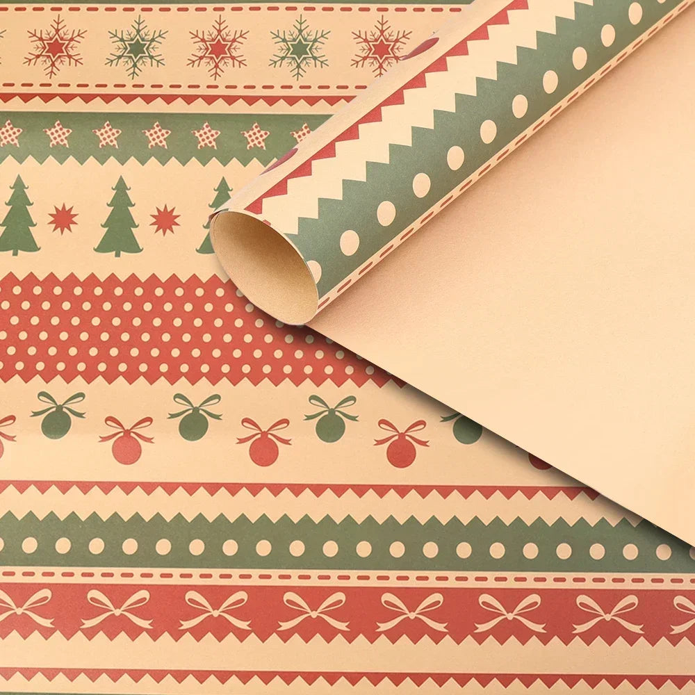 Papel Kraft de Elementos de Natal/de Embrulho de Caixa de Presente Suprimentos Festas