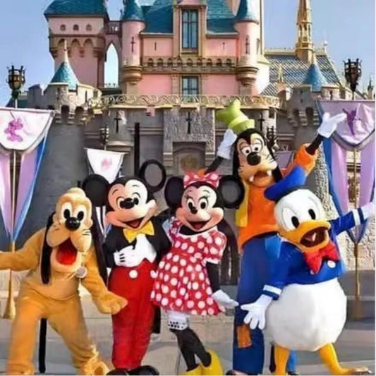Fantasia Mascote Mickey Pelúcia e Turma do Mickey personagens dos desenhos