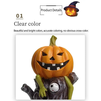 Estátua de toco de árvore de Halloween e  decoração de Halloween de resina