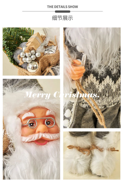 Enfeite Papai Noel Natal Estatuetas de Papai Noel | Figura de Natal de Papai Noel em pé