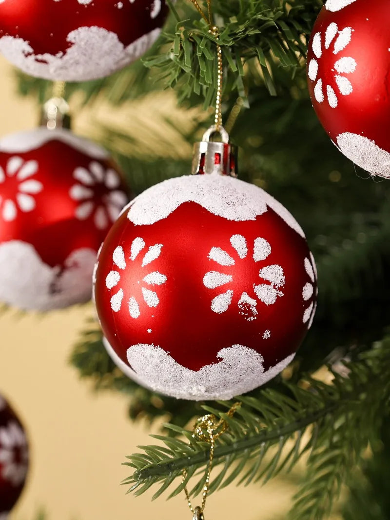 Bolas de Árvore de Natal em Ouro Verde Vermelho e Verde, Decoração Bola Brilho à Prova