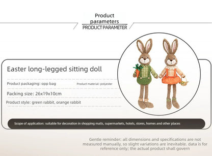 Coelho Páscoa Rústico Conjunto de 2 decoração páscoa estátuas coelho 59cm decoração