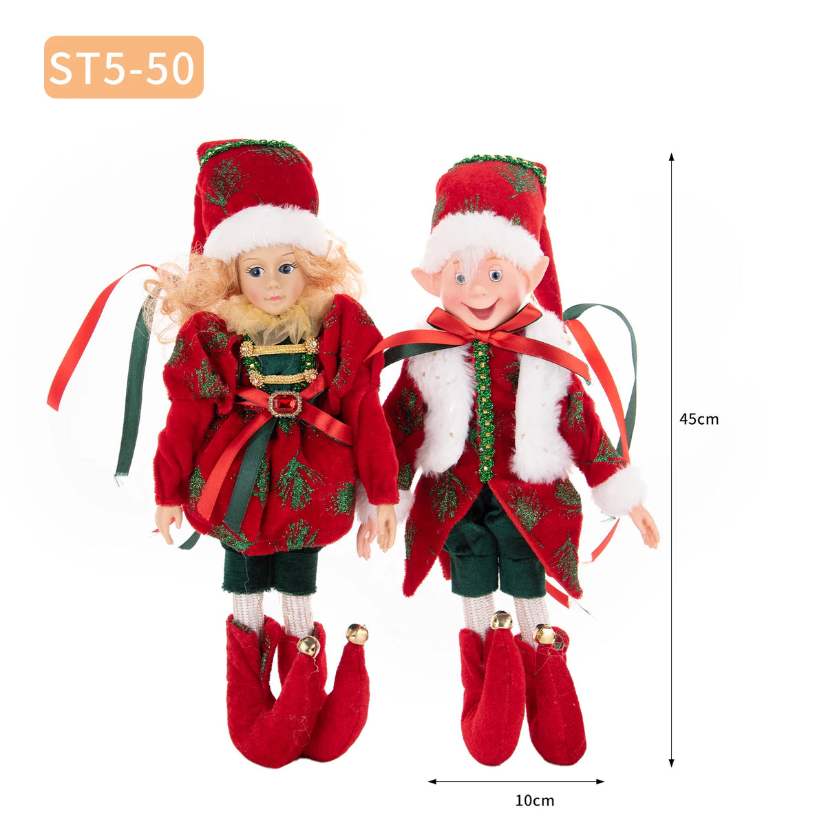 Bonecos de Elfo de Natal, 45cm Macios e Adoráveis enfeites Árvore de Natal Elfos Árvore Natal