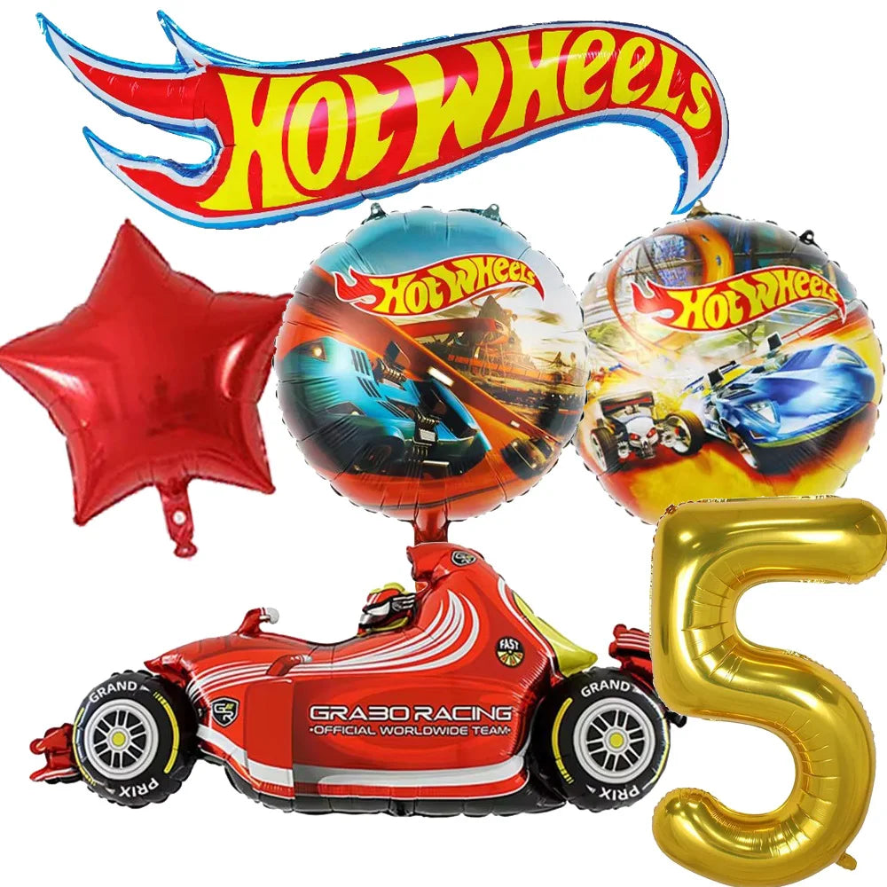 Kit Festa Hot Wheels Conjunto de decoração para festa de aniversário com toalha de mesa