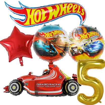 Kit Festa Hot Wheels Conjunto de decoração para festa de aniversário com toalha de mesa