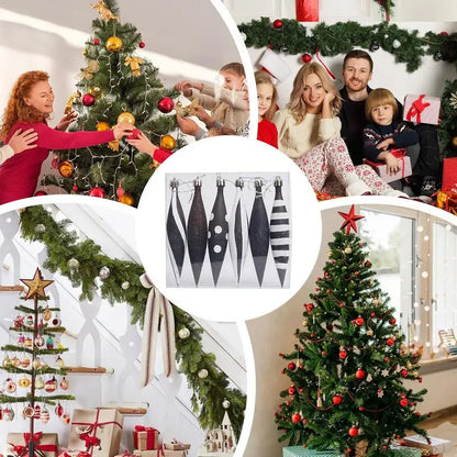 Bolas de Natal com Preto Conjunto de Enfeites Pendurados para Árvore de Natal