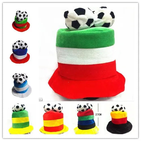 Chapéu Copa do Mundo Chapéu de fã de futebol divertido boné colorido para festa em bar