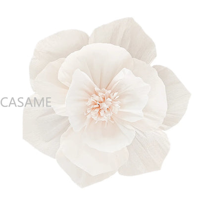 Flor Gigante De Papel Kit Com 1 Flores De 30cm Azul E Rosa