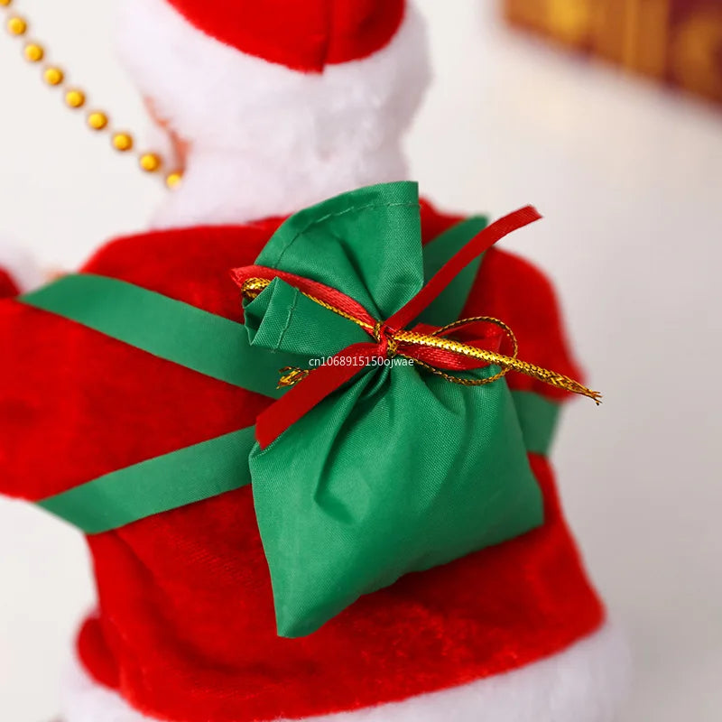 Papai Noel de escalada com música, o som de Papai Noel de escalada elétrica Papai Noel