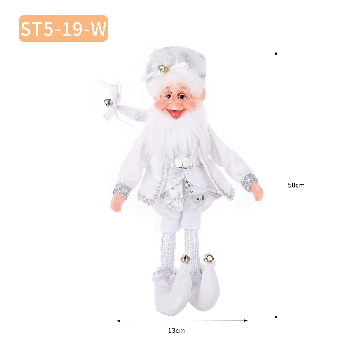 Enfeite Elfo Verde e Vermelho 45cm e 55cm Merita, Personagens Natalinos para Decoração