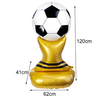 Kit Decoração Copa Do Mundo Troféu Metalizada Prato/Copo/Canudos/Guardanapos Brasil