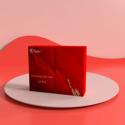 Caixas Calendário Advento Natalino 3d (Vinho) Caixa de adivinhação de grade de contagem