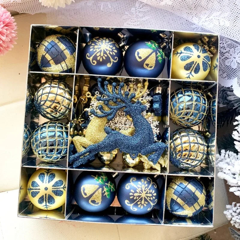 Bola de Natal Conjunto de 45 Peças de Enfeites de Bola de Natal Enfeites de Natal Variados