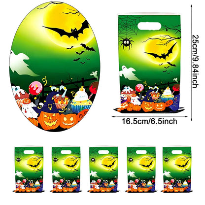 Sacolas Plásticas para Guloseimas e Presentes de Halloween, Sacolas de "Doces ou Travessuras"