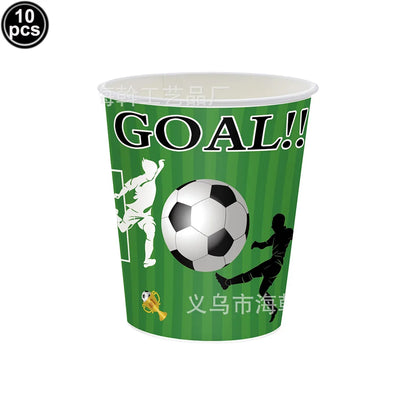 Kit Decoração Copa Do Mundo Troféu Metalizada Prato/Copo/Canudos/Guardanapos Brasil