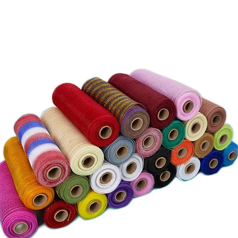 Decoração  malha 25,4 cm x 9 metros cada rolo, conjunto Robbin de malha metálica