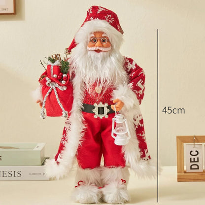 Boneco Papai Noel decoração de papai Noel em pé figura de papai Noel, 45cm
