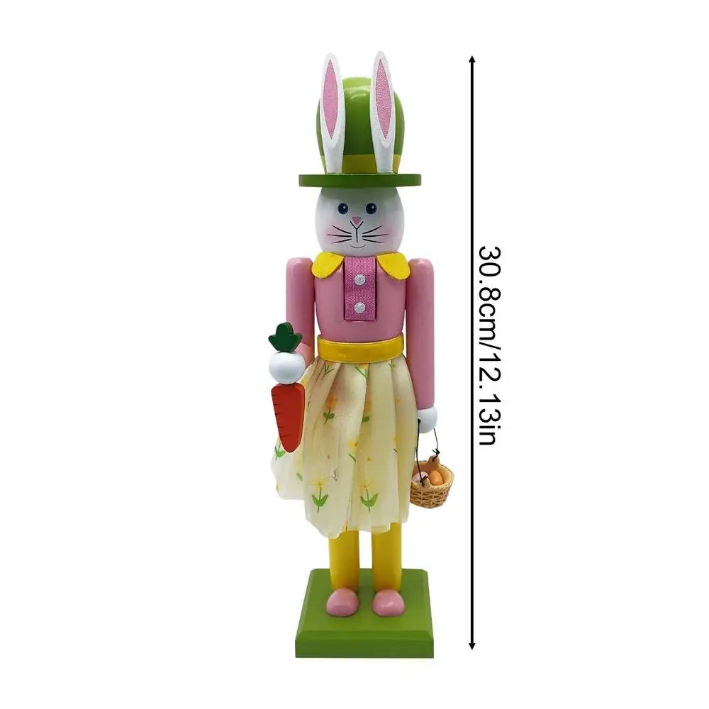 Quebra-nozes de Páscoa - Decoração de Natal Estátua de Coelho | Quebra-Nozes Coelho
