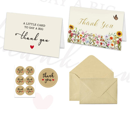 Cartões de agradecimento | Cartões de agradecimento e notas com envelopes |  Presentes