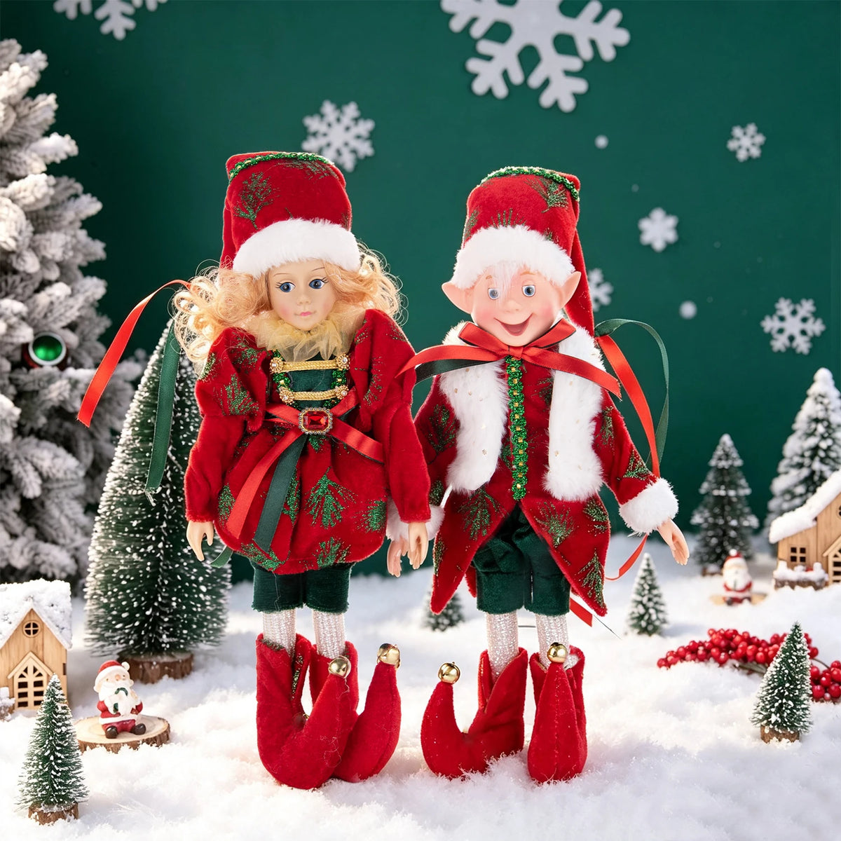 Bonecos de Elfo de Natal, 45cm Macios e Adoráveis enfeites Árvore de Natal Elfos Árvore Natal
