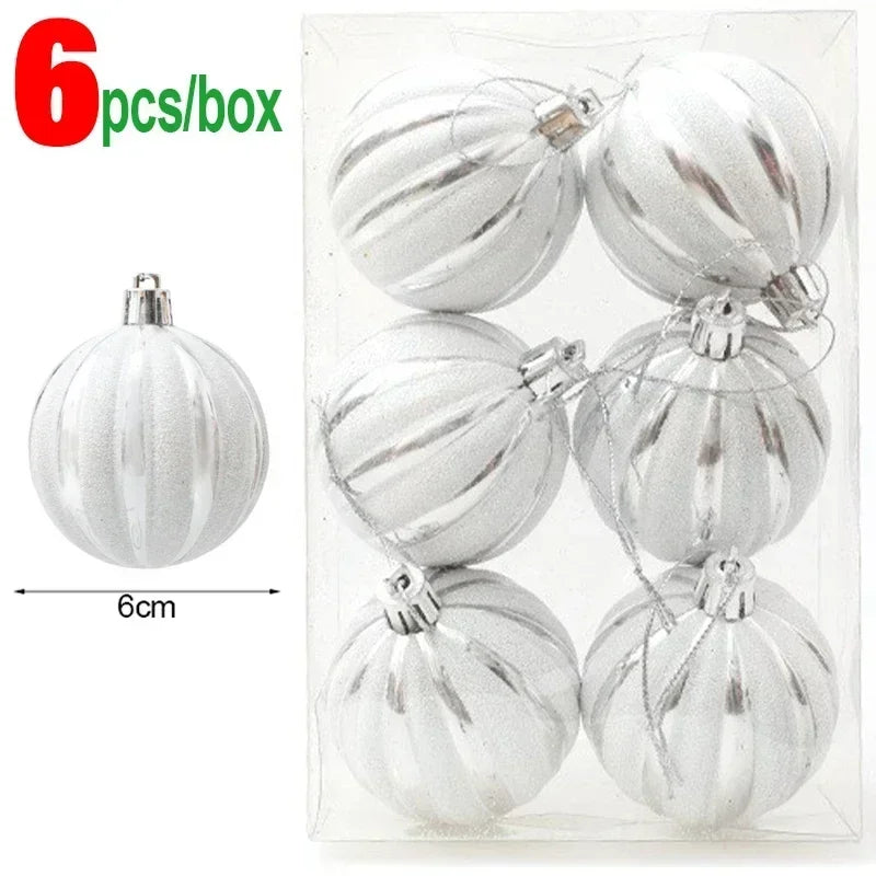 Bola Árvore de Natal Colorida Pintura 24 Peças de Enfeites de Bola de Natal, 6 cm Enfeites