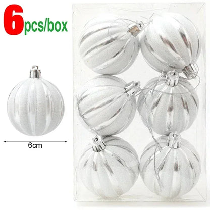 Bola Árvore de Natal Colorida Pintura 24 Peças de Enfeites de Bola de Natal, 6 cm Enfeites