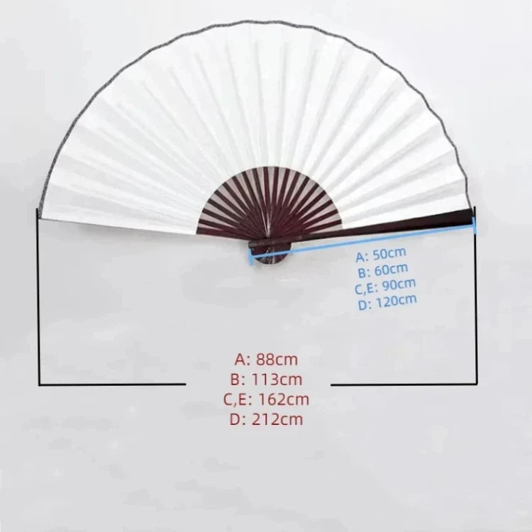 Leque Leques de mão dobrável 120x220cm, ventilador, cor lisa japonesa, grande, dobrável