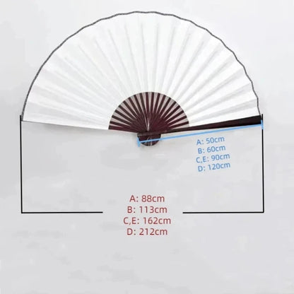 Leque Leques de mão dobrável 120x220cm, ventilador, cor lisa japonesa, grande, dobrável
