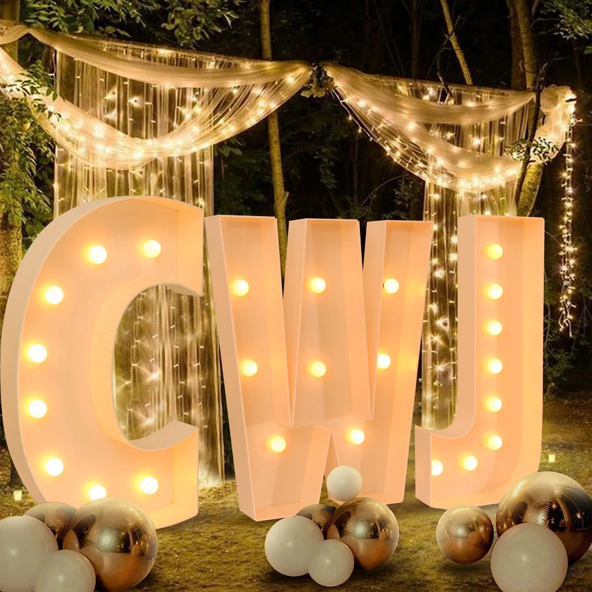 91,5 cm luz quente letra gigante led luz quadro caixa de enchimento de balão