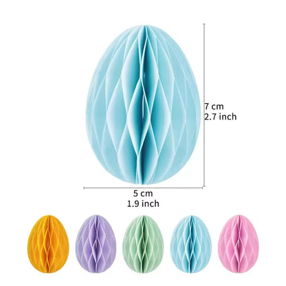Ovo de Páscoa Decorativo 3D em Formato de Favo de Mel para Pendurar na Parede - Verde