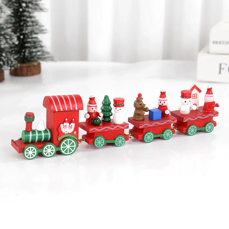 Trenzinho de Natal de Madeira Enfeite Decorativo de Mesa Mdf 25cm