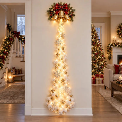 Luminária de Parede Caminho Mágico de Natal, Decoração de Parede com Cena Natalina em LED 3D Brilhante