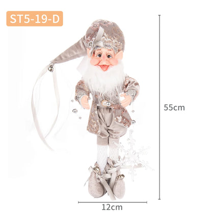 Enfeite Elfo Verde e Vermelho 45cm e 55cm Merita, Personagens Natalinos para Decoração