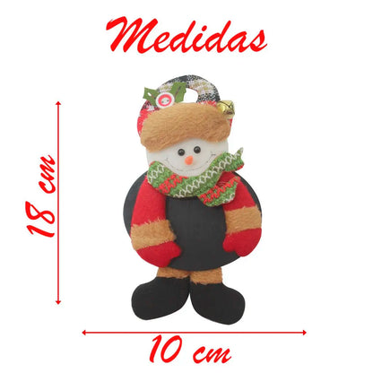 Boneco Neve Árvore de Natal Kit 2 Enfeites De Natal Boneco de Neve e Papai Noel Lousa