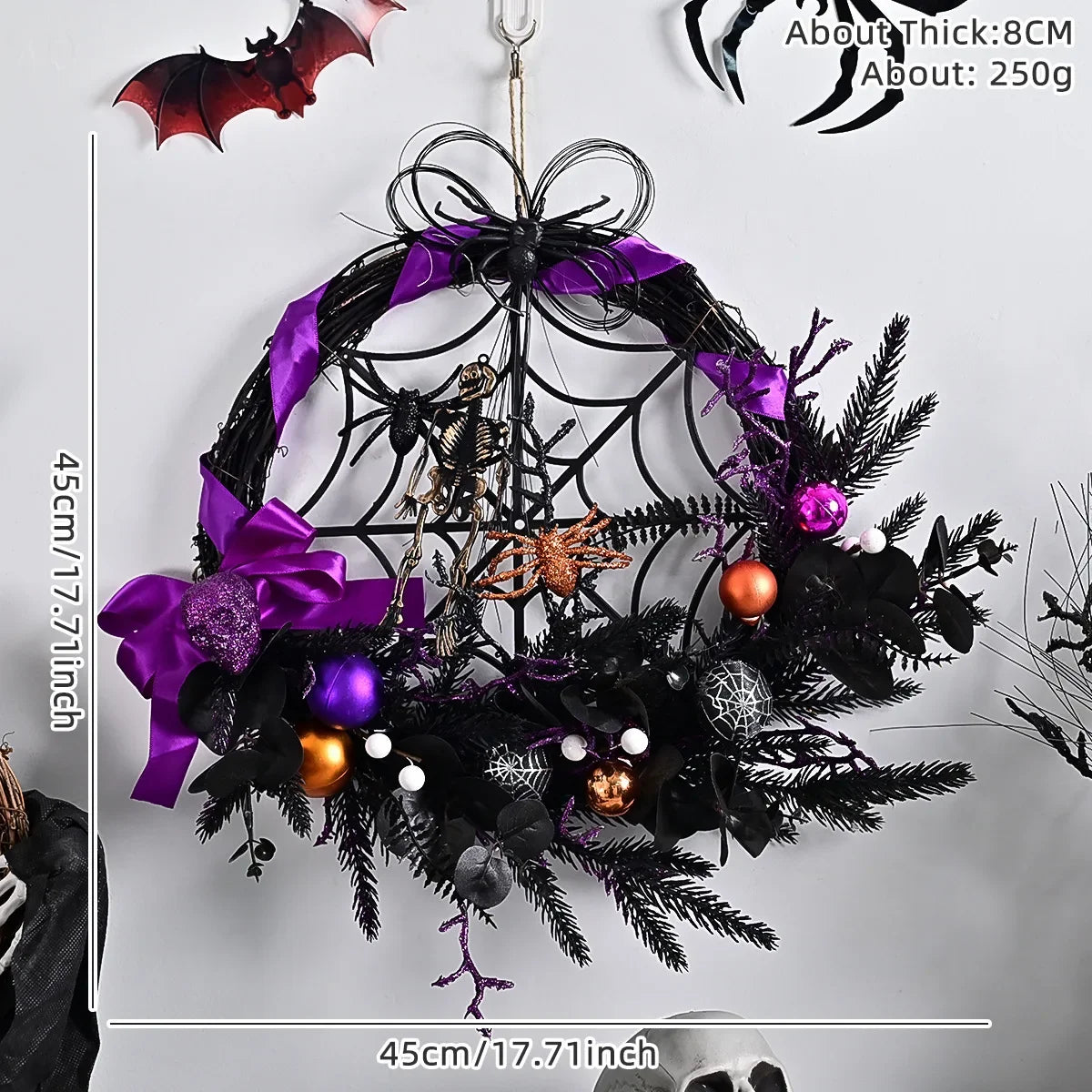 Guirlanda de Halloween com Videiras Roxas, Guirlanda de Halloween com Videiras Roxas