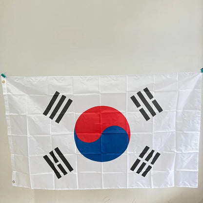 Bandeira da Coreia do Sul para Copa do Mundo de 1,82 m x 1,52 m bordado externo Coreia