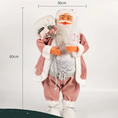 Boneco papai noel rosa 60cm