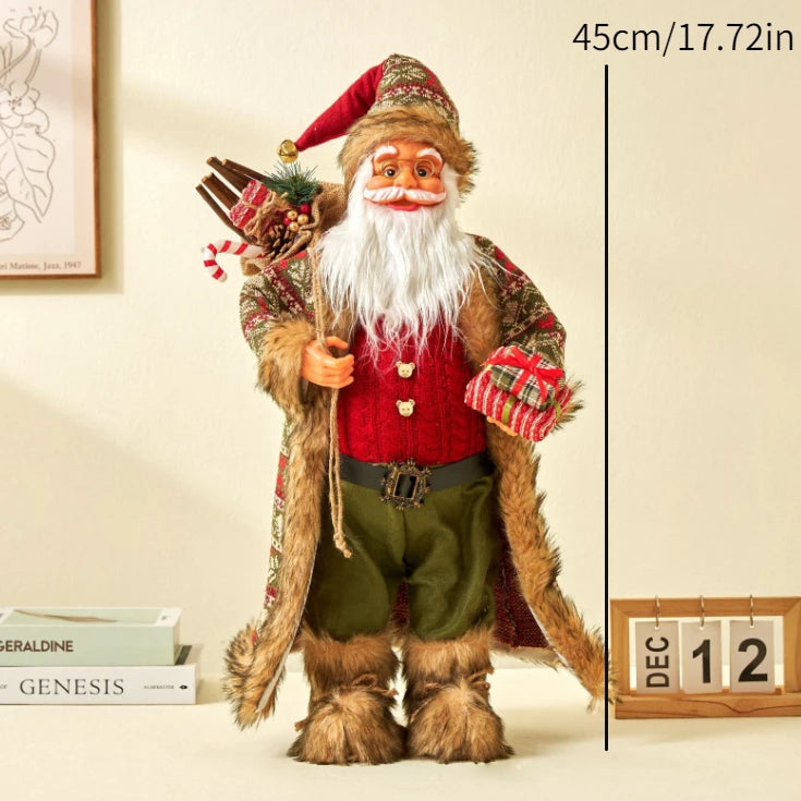 Enfeite Papai Noel Natal Estatuetas de Papai Noel | Figura de Natal de Papai Noel em pé