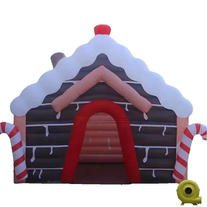 Casa inflável de Natal 3D inflável Natal ao ar livre LED 3D Arco Natal Inflável Grande Enfeite