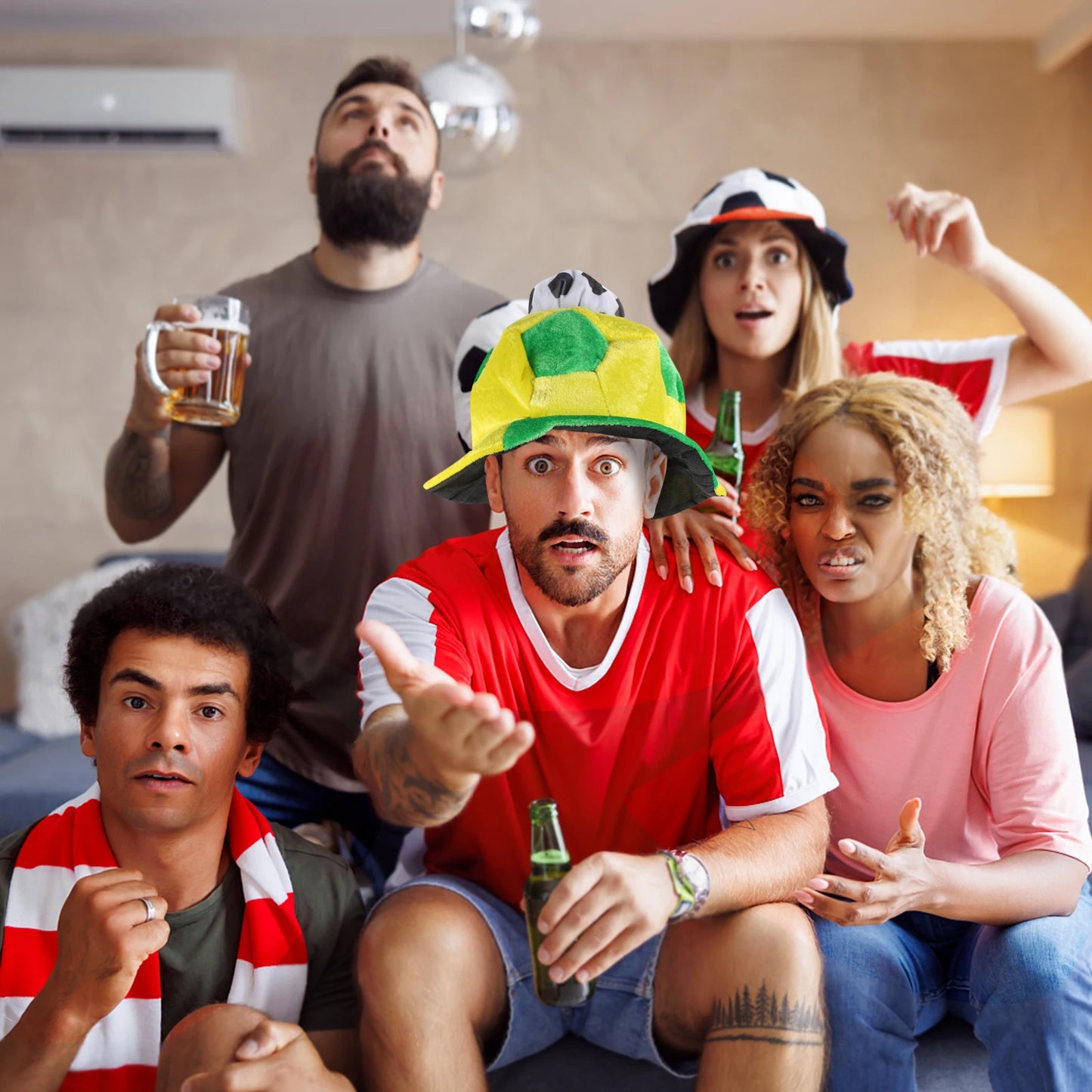 Boné de Futebol Copa do Mundo, Decoração Esportiva, Chapéus, Decoração de Chapéu