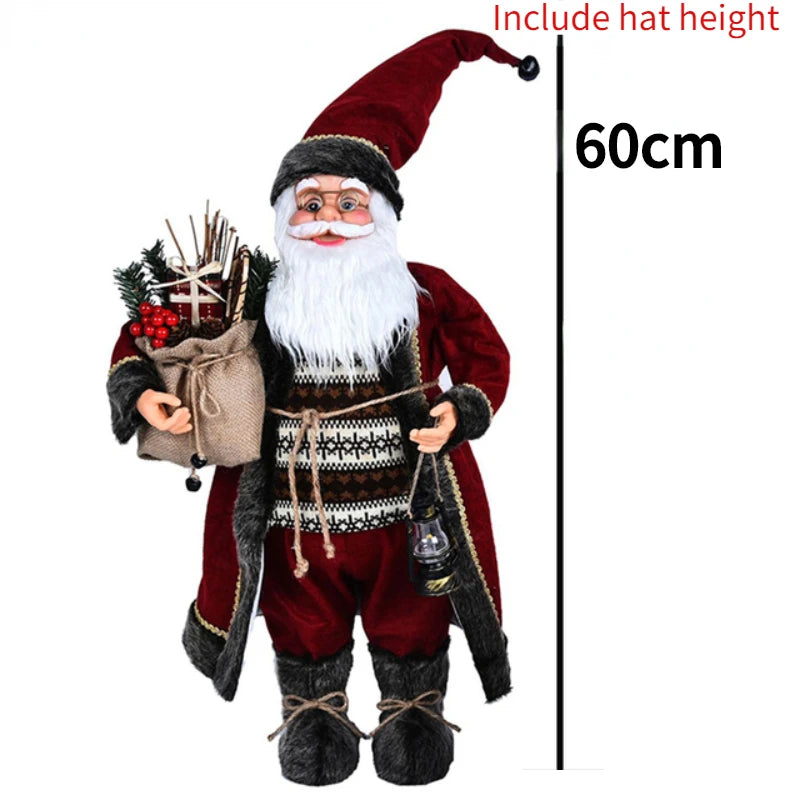 Papai Noel Papai Noel grande de 60cm, decoração de Feliz Natal para Lar, Feliz Ano Novo