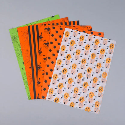 Papel de Seda 20 peças e Papel de Embrulho Decorativo com Temática de Halloween Colorido