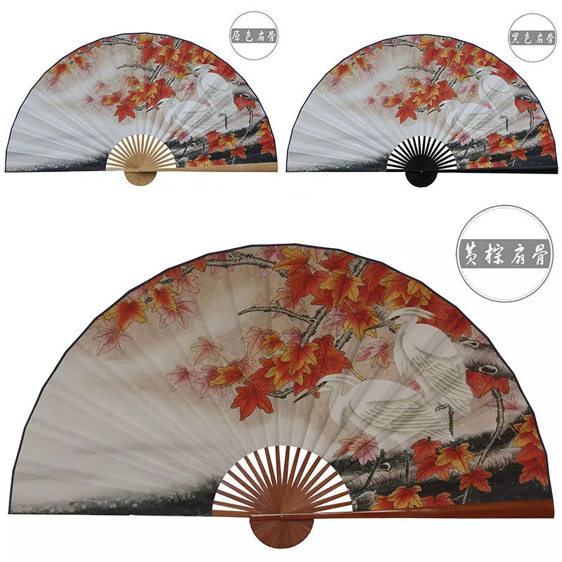 Grande Leque Pendurado, Decoração de Parede de Fundo, Leque Pendurado Artesanal