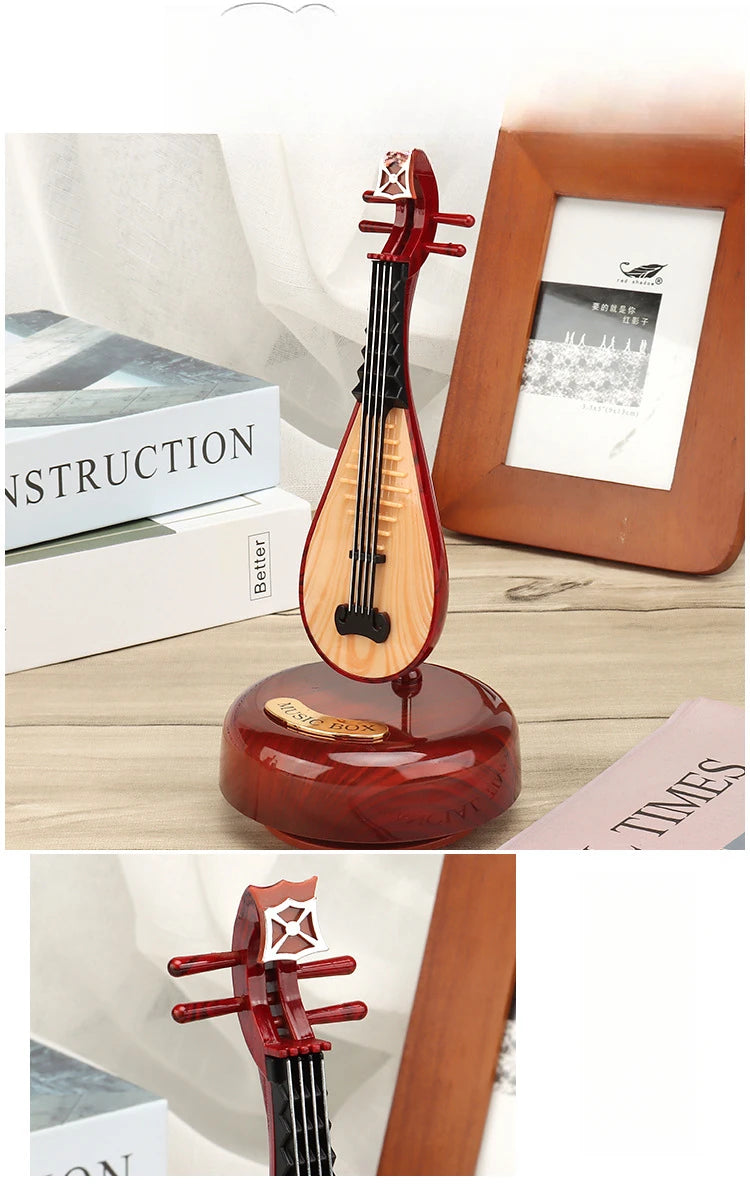 Caixa de música fonógrafo retrô clássico gramofone musical caixa mesa decoração