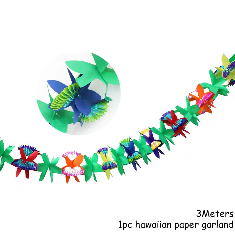 Pacote de decoração de festa havaiana Luau (159 modelos), kit de artigos de festa