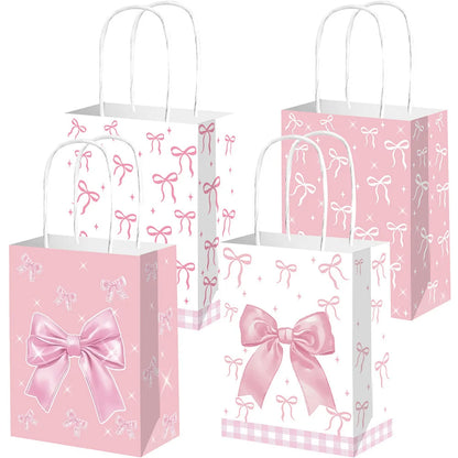 Sacolas Rosa Dia das Mães Pacote com 12 caixas de lembrancinhas de festa rosa, sacos