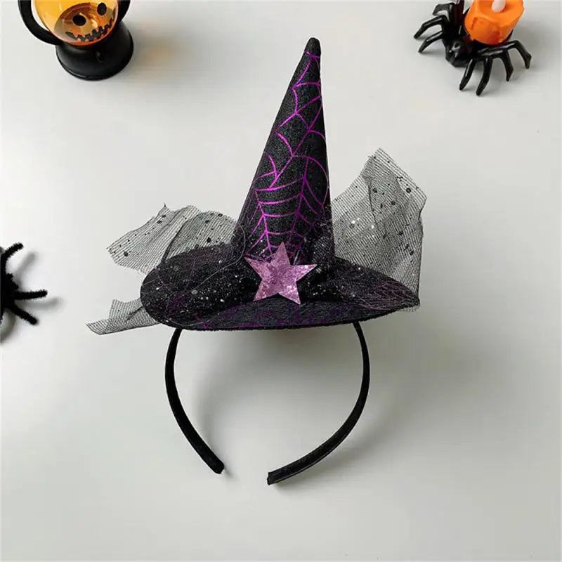 Tiara Chapéu De Bruxa Para Halloween Lindas Delicadas Acessório Fantasia Carnaval